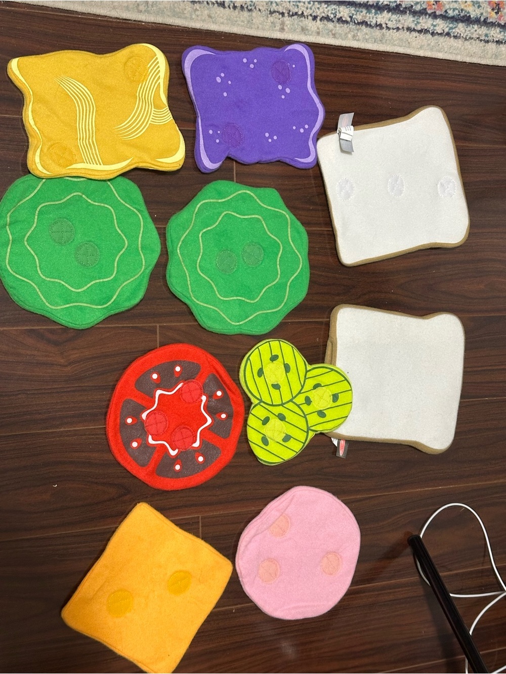 Melissa and Doug felt sandwich making play food set